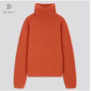 Women's Orange Turtleneck Sweater